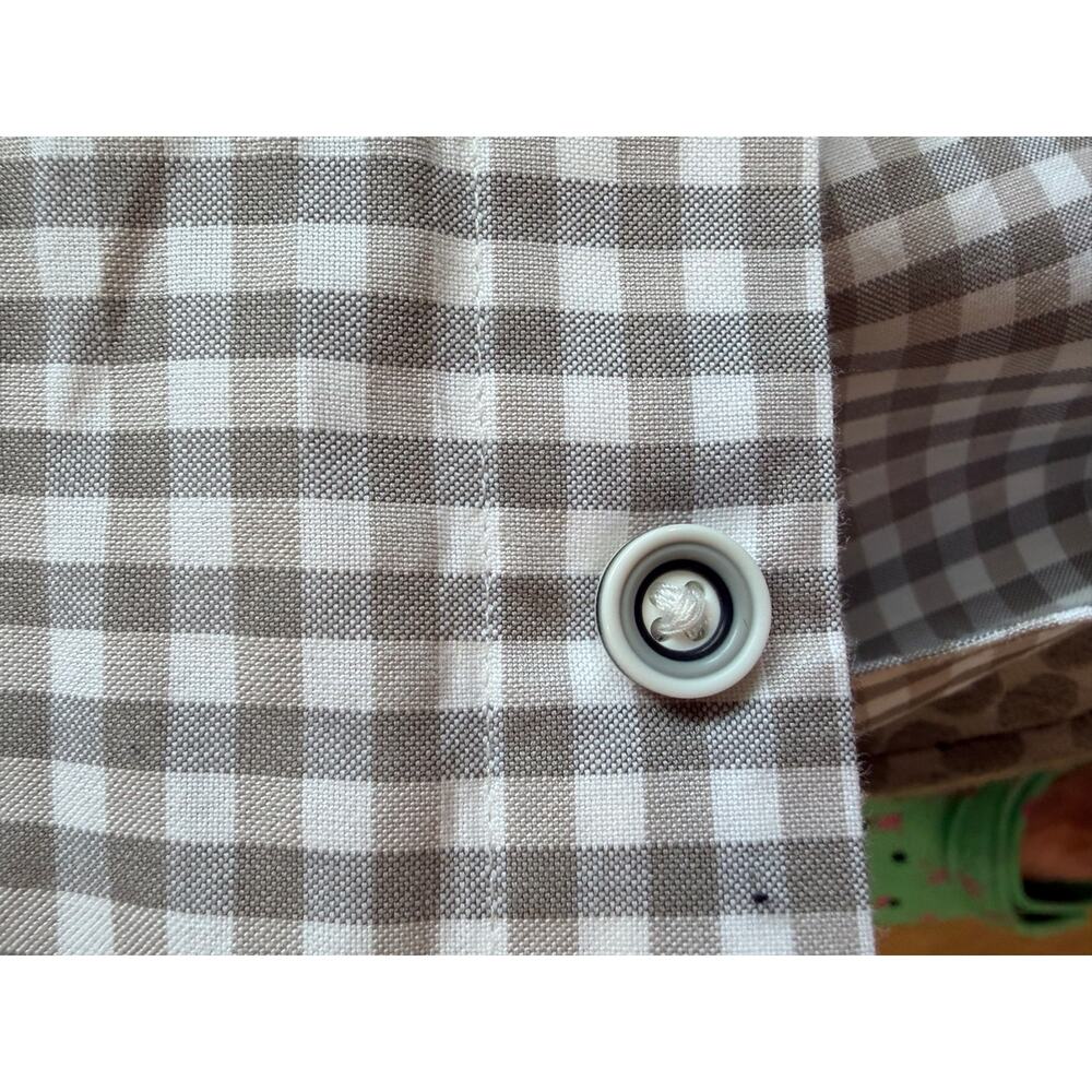 Crosby & Howard Short Sleeve Gray/White Plaid Button Down Size M - Picture 4 of 8